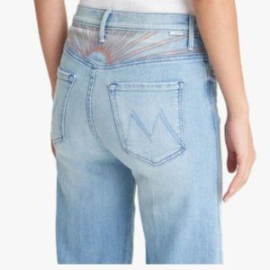 Mother Denim - The Sunburst Roller Ankle Fray Jeans in Poppy Fields SIZE 25